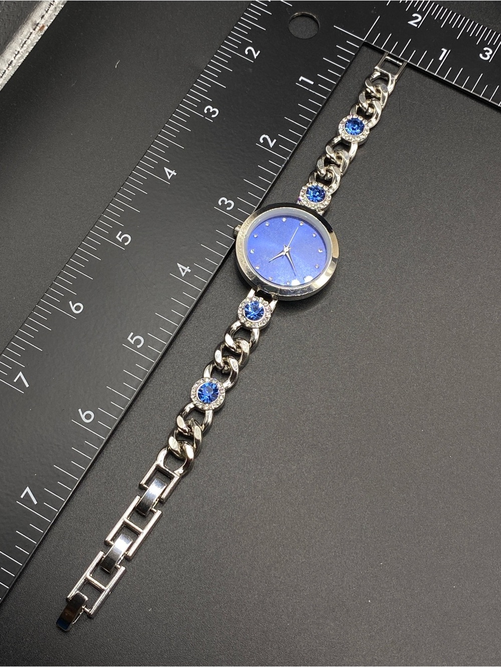 ALEXIS BENDEL Silver & Blue Quartz Watch - Picture 6 of 8
